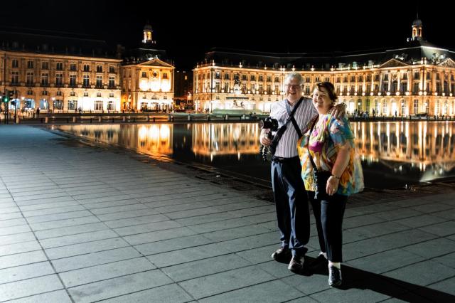 Night Time next to the Water Mirror